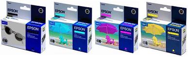 4 Pack Original Epson High Capacity Black and Normal Capacity Cyan Magenta and Yellow Ink Cartridges C13T043140 T0431/C13T044240 T0442/C13T044340 T0443/C13T044440 T0444 - Free UK Delivery